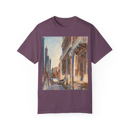 Gondola Moorings on the Grand Canal by John Singer Sargent  Unisex Garment-Dyed T-shirt