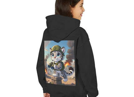 Snow Leopard Lookout Youth Heavy Blend Hooded Sweatshirt