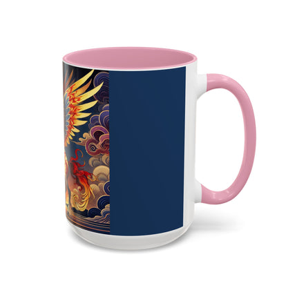 Flame-Winged Horse at Sunset Colorful Mugs (11oz, 15oz)