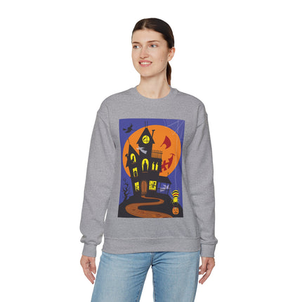 Halloween Night at the Haunted House Unisex Heavy Blend™ Crewneck Sweatshirt