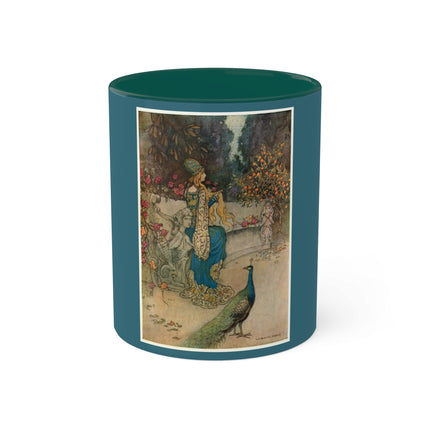 Preziosa in the Garden by Warwick Goble Colorful Mugs, 11oz