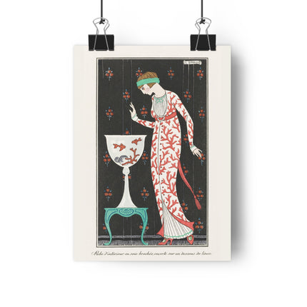 Robe d'Intérieur en Soie Brochée by George Barbier Giclée Art Print