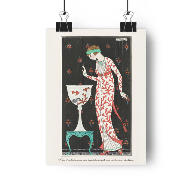 Robe d'Intérieur en Soie Brochée by George Barbier Giclée Art Print