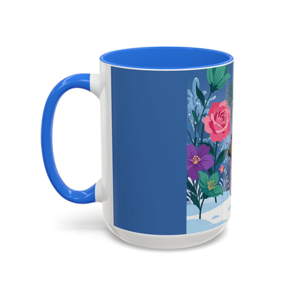 🌹❄️ The Holly Rose Of Winter Colorful Mug – Art Deco Christmas Garden