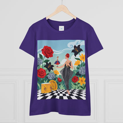 🌹🖤 The Rose Garden Dollmaker Cotton Tee – Art Deco Fashion Fantasy