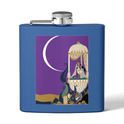 Moonlit Reverie Pavilion Flask – Art Deco Elegance & Mystical Serenity