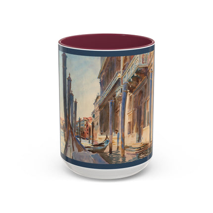 Gondola Moorings on the Grand Canal by John Singer Sargent Colorful Mugs (11oz, 15oz)