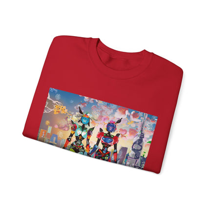 Cyber Punk Robot Models Unisex Heavy Blend™ Crewneck Sweatshirt