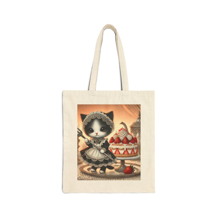 The Patisserie Kitten Cotton Canvas Tote Bag – Sweet Charm & Storybook Delight