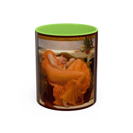 Flaming June by Frederic Leighton Colorful Mugs (11oz, 15oz)