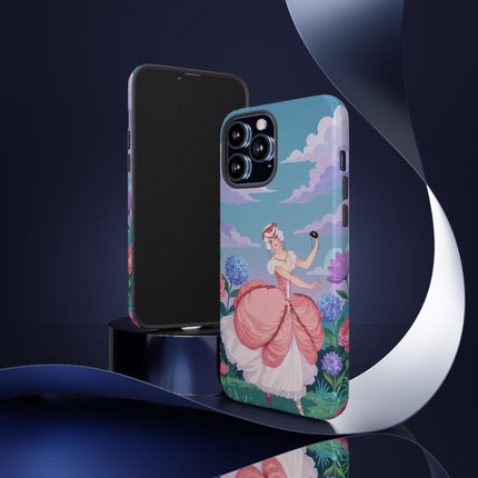 🎭🌸 The Lady Of The Secret Masquerade Phone Case – Art Deco Garden Fantasy