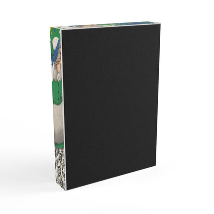 🍀🎄 The Emerald Holly Christmas Acrylic Art Block – Art Deco Holiday Elegance