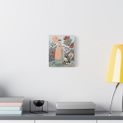 🌹🐈 The Lady And Puss In Boots Placemat – Art Deco Floral Whimsy