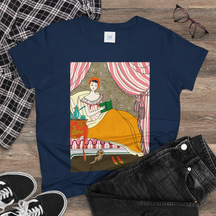 A Moment of Elegance and Comfort Women's Midweight Cotton Tee