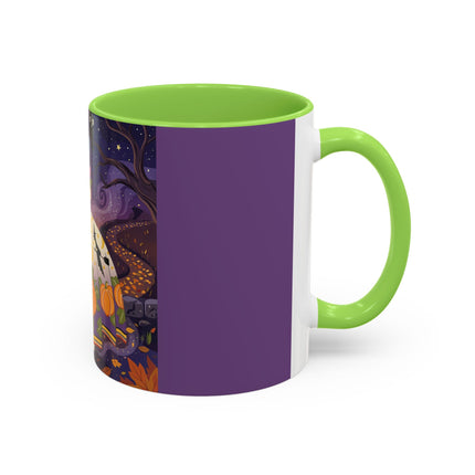 🎃🌙 The Pumpkin Moon Dress Colorful Mug – Whimsical Halloween Fashion