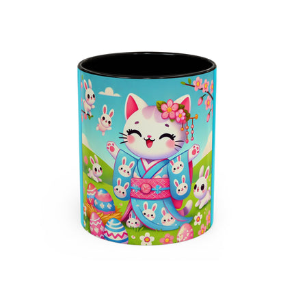 Springtime Kitten’s Easter Joy Colorful Mugs (11oz, 15oz)