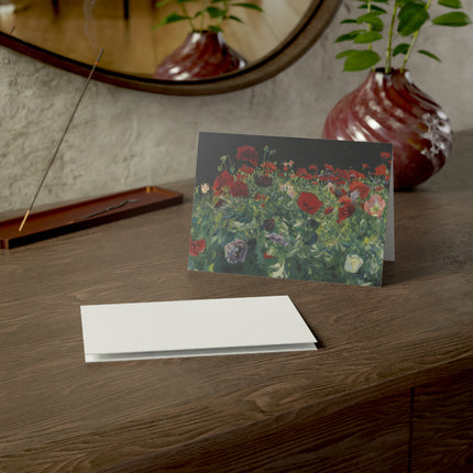 Poppies (A Study of Poppies for Carnation, Lily, Lily, Rose) by John Singer Sargent Greeting Cards (1, 10, 30, and 50pcs)
