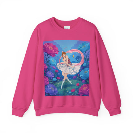 🦋🌸 The Butterfly Garden Ballet Crewneck Sweatshirt – Art Deco Floral Whimsy