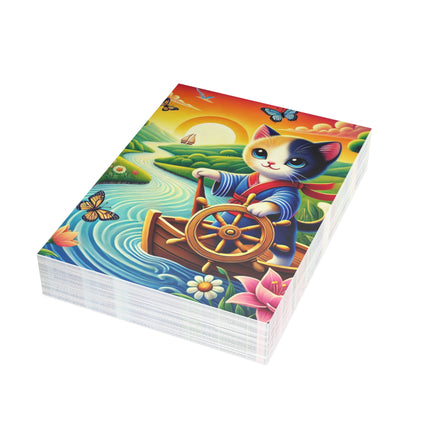 Sailor Kitten’s River Adventure Postcard Bundles (envelopes included) - Bundles of 10, 30, 50 Pieces