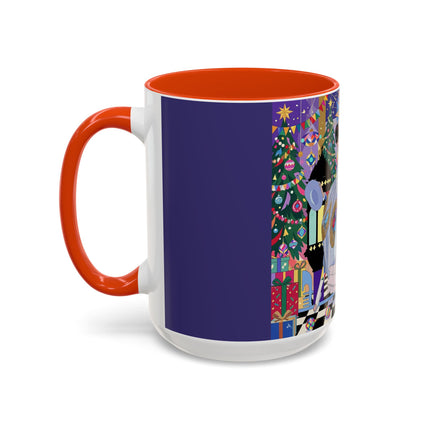 🎄✨ The Lady Of The Christmas Ornament Colorful Mug – Art Deco Holiday Fantasy