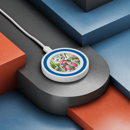 Geisha Kitten Strolls Among the Spoonbills Quake Wireless Charging Pad
