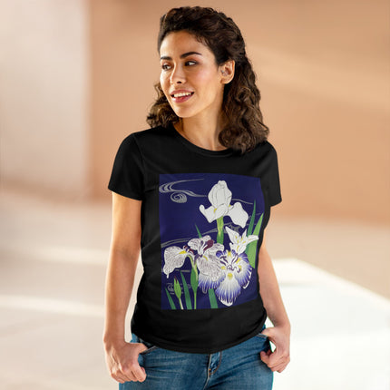 Irises by Kogyo Tsukioka Women's Midweight Cotton Tee