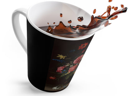 A Bouquet of Flowers by Clara Peeters Latte Mug