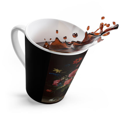 A Bouquet of Flowers by Clara Peeters Latte Mug