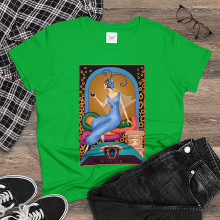 September & Sapphire (from the Gem Series) by Sofia Chiostri Women's Midweight Cotton Tee