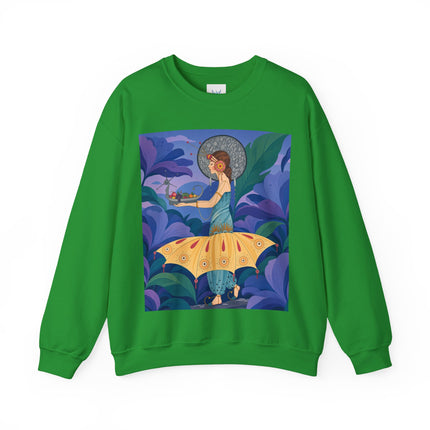 🦋🌿 The Butterfly Garden Offering Crewneck Sweatshirt – Art Deco Botanical Fantasy