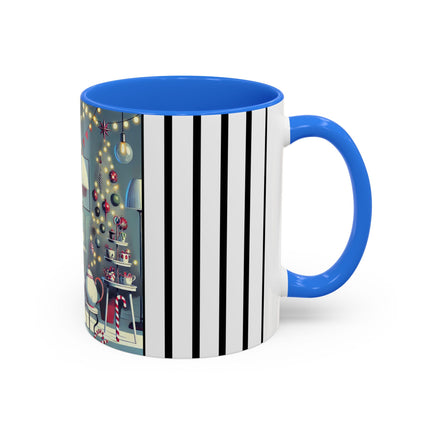 Whimsical Christmas Tea Party Colorful Mugs (11oz, 15oz)