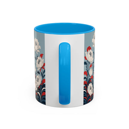 ❤️🌺 The Scarlet Parasol Spectacle Colorful Mug – Art Deco Fashion Elegance