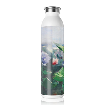 Water Lilies by Karl Hagemeister Slim Water Bottle