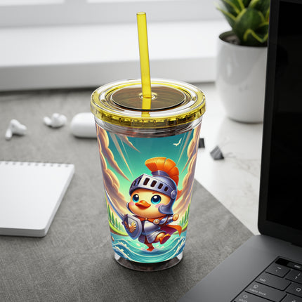 Valiant Duck Sunsplash Tumbler with Straw, 16oz
