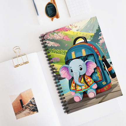 Baby Elephant Spiral Notebook - Ruled Line