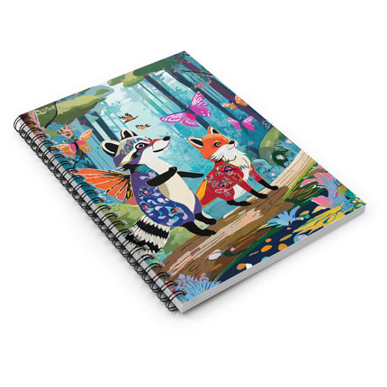 Whimsical Woodland Spiral Notebook - Ruled Line