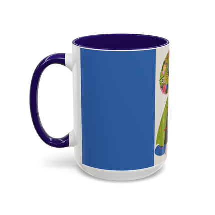Lady with the Golden Fish Colorful Mugs – Whimsical Fashion & Playful Fantasy