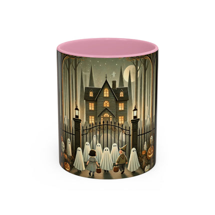 Ghostly Welcome – A Halloween Night Colorful Mugs (11oz, 15oz)
