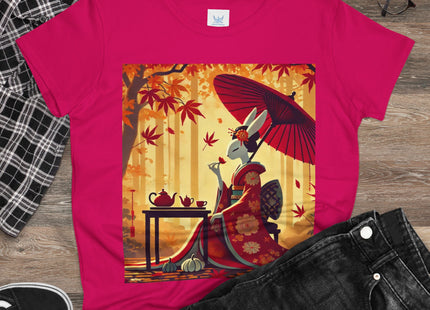 Theatrical Harvest Rabbit Women's Midweight Cotton Tee