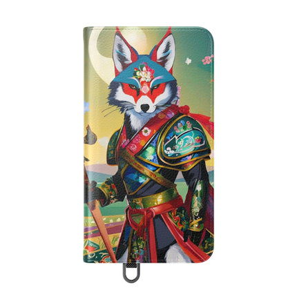 🐕⚔️ Cyberpunk Samurai Dog Flip Case – Futuristic Honor & Kitsune Spirit