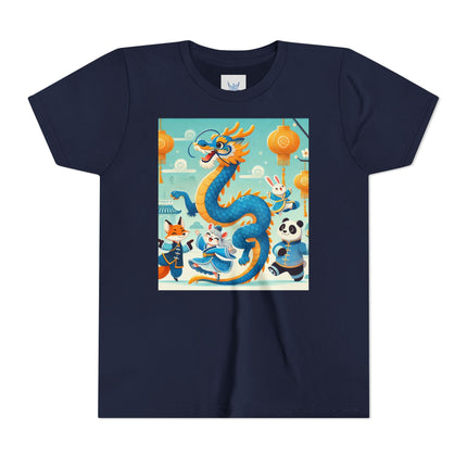 Blue & Gold Dragon Festival Parade Youth Short Sleeve Tee