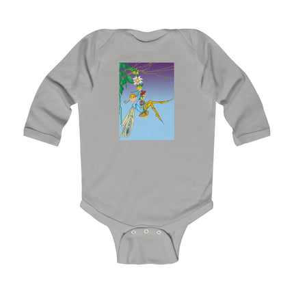 A Fairy’s Delight Baby Long Sleeve Bodysuit – Cozy Enchanted Flower Swing Design
