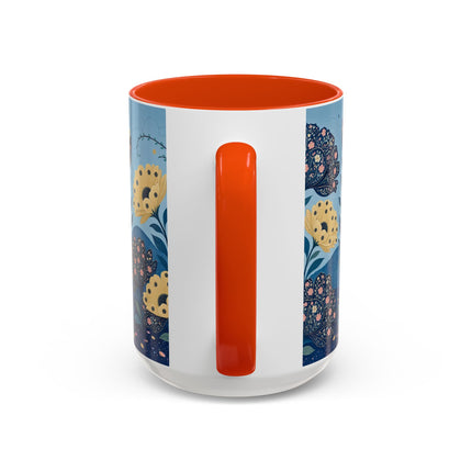 🌼🦋 The Enchanted Butterfly Garden Promenade Colorful Mug – Art Deco Floral Whimsy
