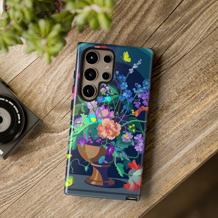 Midnight Floral Reverie Phone Case – Vibrant Bloom & Enchanted Beauty