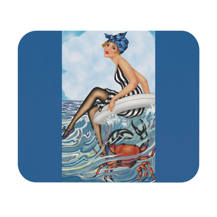 Playful Waves and Fashion Follies Mouse Pad, Rectangle