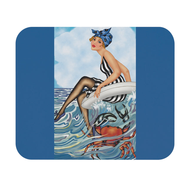 Playful Waves and Fashion Follies Mouse Pad, Rectangle