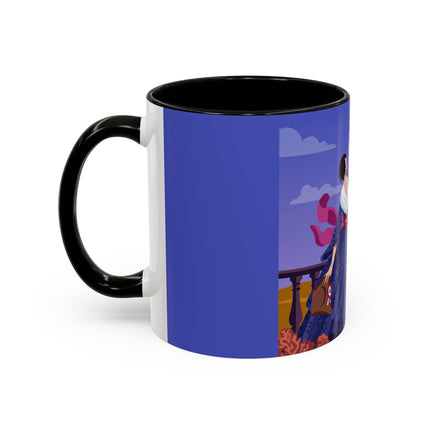 The Dawn Serenade Colorful Mug (11oz, 15oz) – Rooster Beauty, Morning Charm & Art Deco Elegance