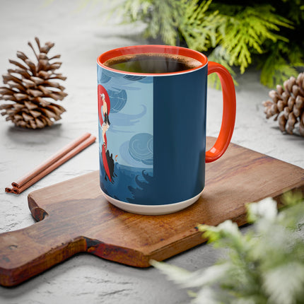 Siren of the Waves Colorful Mugs – Dramatic Sea Power & Bold Elegance