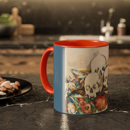 The Three Skulls by Paul Cézanne Colorful Mugs (11oz, 15oz)