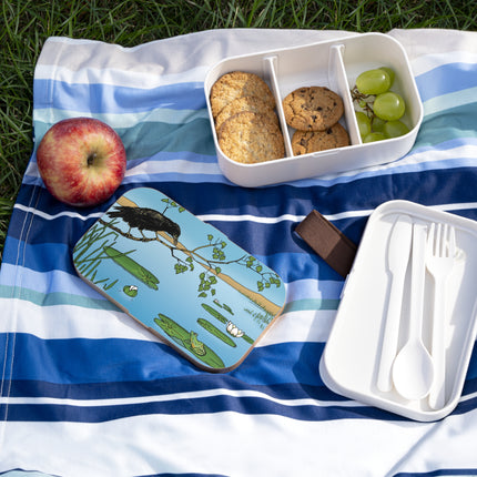 The Crow, The Frog, And The Lily Pond Bento Lunch Box